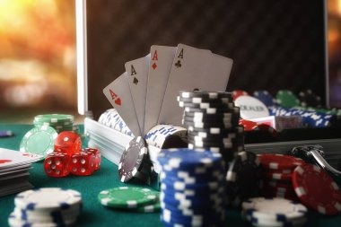 Live Casino Hold'em table with dealer and cards visible